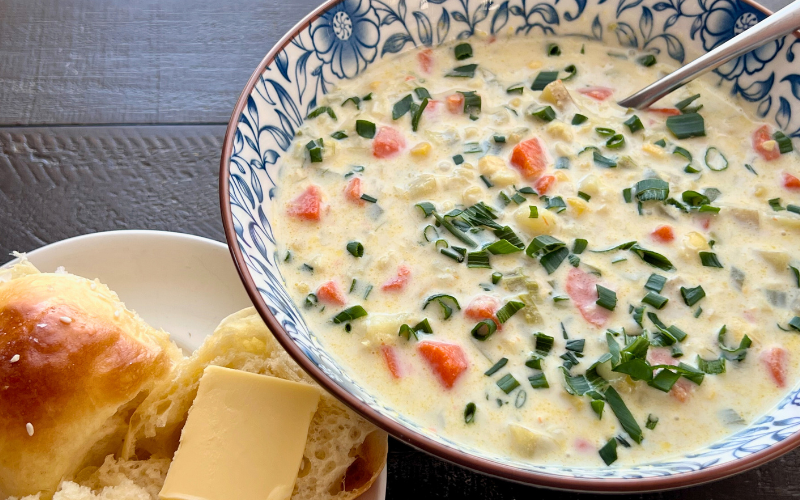 Easy fresh corn chowder