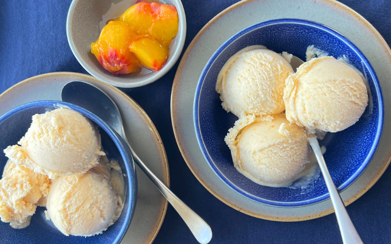 Peach butter ice cream